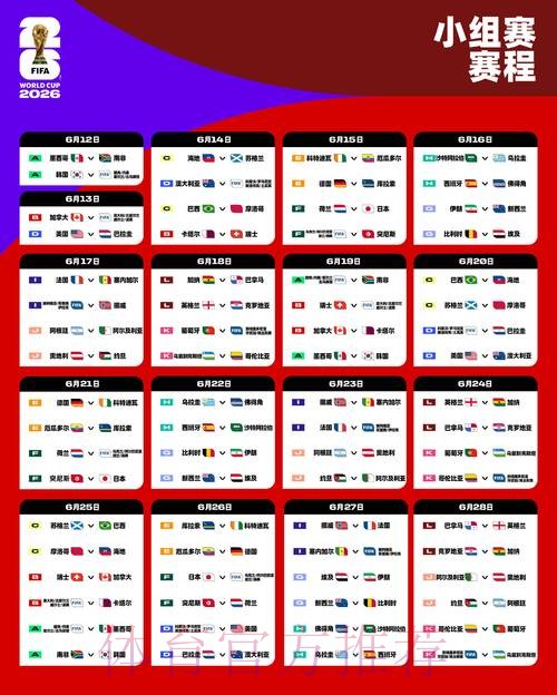 2026世界杯每日赛程官方发布实时赛程怎么看